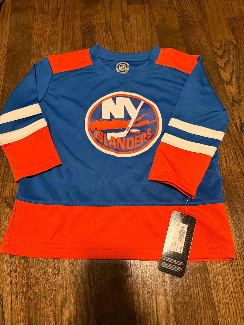 NY Islanders Kids Blue & Orange Hockey Jersey 4T